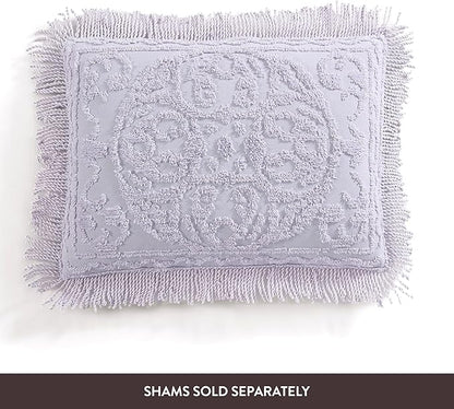 Beatrice Home Fashions Medallion Chenille Bedspread, Full, Lavender