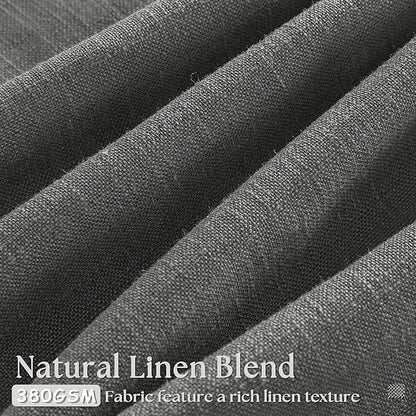 Charcoal Gray Linen Pinch Pleated Curtains 120 Inches Long for Living Room Pleated Drapes Back Tab Thick Linen Dark Grey Simple Modern Neutral Farmhouse Extra Long 120 Inch Curtain for Dining Bedroom