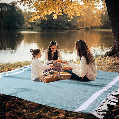 Large Picnic Blanket Outdoor Law Park Grass Patio Mat Manta Para Soft Car Travel Essentials Road Trip Summer Vacation Stuff Outside Accessories Roadtrip Camping Gear Rv Must Haves Glamping Tent Gadget