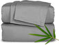 Pure Bamboo King Sheets, Genuine 100% Organic Viscose Derived from Bamboo Bed Sheet Set, Luxuriously Soft & Cooling, Double Stitching, 2 Year Quality Promise (King, Stone Grey)