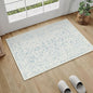 2x3 Blue Entryway Area Rug Machine Washable Door Mat Kitchen Vintage Distressed Non Slip Carpet Indoor Retro Floral Accent Throw Small Rug for Bathroom Office Bedroom Living Dining Room