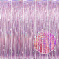 GOER 3.2 ft x 8.2 ft Metallic Tinsel Foil Fringe Curtains Party Photo Backdrop Party Streamers for Birthday,Graduation,New Year Eve Decorations Wedding Decor(5 Packs,Laser Pink)