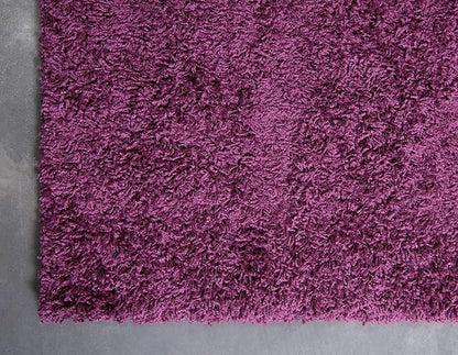 Unique Loom Solid Shag Collection Area Rug (9' x 12' Rectangle, Eggplant Purple)