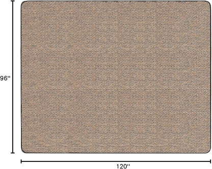 House, Home and More Skid-Resistant Carpet Indoor Area Rug Floor Mat - Black Ripple - 8 Ft X 10 Ft - Non Slip Rubber Backing, Stain Resistant, Dog Friendly, Living Room Bedroom Kitchen Entryway