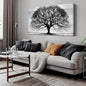 Prepeyssee Tree of Life Wall Art Large Artwork Black and White Wall Art Modern Landscape Nature Canvas Prints Decor for Living Room Bedroom Office Ready to Hang 24"x48"