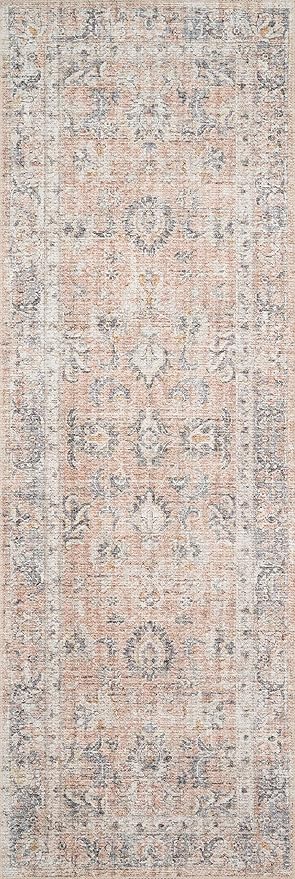 Loloi II Skye Collection SKY-01 Blush/Grey 7'-6" x 9'-6" Area Rug