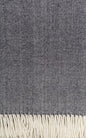 Alashan Cashmere Cotton Acrylic Adirondack Herringbone Woven Throw - Onyx - Lightweight Blanket