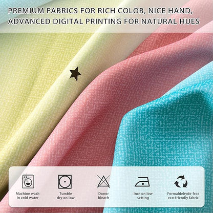 XiDi Dream Star Blackout Curtains for Kids Rooms Girl Princess Curtain for Daughter Bedroom Window (Pink Blue, W34 X L84)