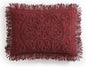 Beatrice Home Fashions Medallion Chenille Bedspread, King Sham, Burgundy