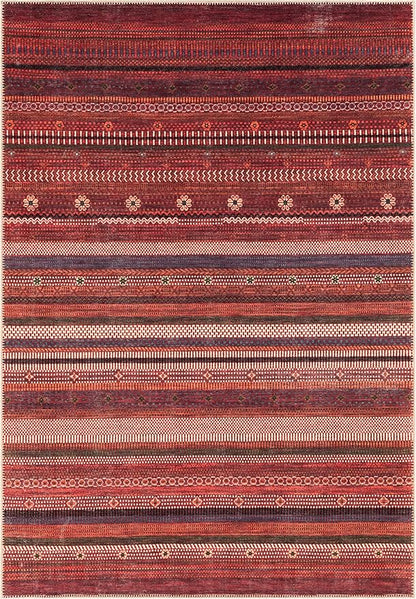Keen Home Design 9x12 Rug - Machine Washable Area Rug with Non-Slip Backing, Ideal for Living Room, Dining Room, Bedroom - Vintage, Easy Clean, Durable, Low Pile Rug - (9' x 12')