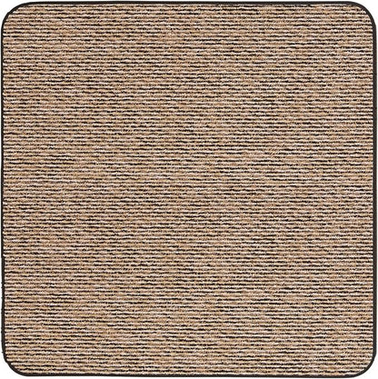 House, Home and More Skid-Resistant Carpet Indoor Area Rug Floor Mat - Black Ripple - 4 Ft X 4 Ft - Non Slip Rubber Backing, Stain Resistant, Dog Friendly, Living Room Bedroom Kitchen Entryway