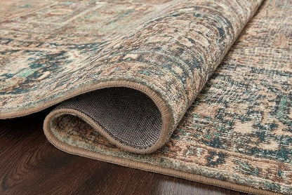 Loloi Margot Collection MAT-02 Terracotta/Lagoon 5'-0" x 7'-6" Area Rug feat. CloudPile, No-Shed Easy Clean Large Patterned Area Rug for Living Room, Bedroom, Dining Area