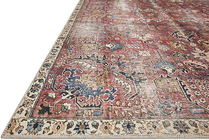 Loloi Chris Loves Julia Jules Collection JUL-01 Merlot/Multi 8'-6" x 11'-6", .13" Pile Height, Area Rug