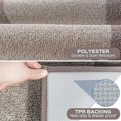 Machine Washable Kitchen Rug 24" x 70", Non Slip Kitchen Mat for Floor, Absorbent Entrance Runner Rug for Bedroom, Hallway, Bathroom, Door (Roll Packing)
