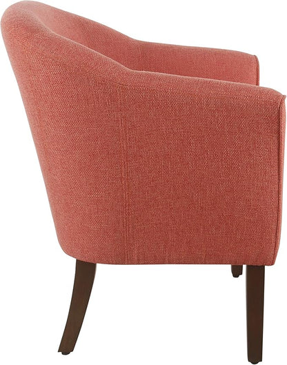 HomePop Barrel Shaped Accent Chair, polyester and wood, Orange