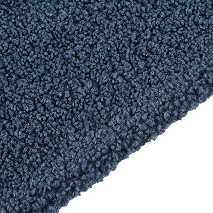 HiEnd Accents Teddy Throw Blanket, 60x90 inch, Midnight Blue, Boucle Throw Blanket, Soft Cozy Fluffy Classic Chic Casual Heavy Blanket, Modern Rustic Plush Comfy Warm Blanket for Bed, Sofa