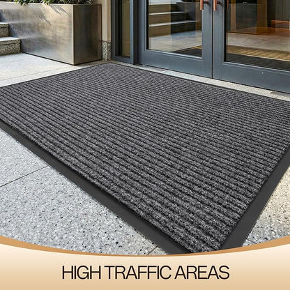Amyracel Front Door Mat Indoor Outdoor Entrance, 24" x 72" All-Season Waterproof Doormat for Enterway, Heavy Duty Commercial Floor Mat, Fade Resistant, Rubber Back, Low Profile, Easy Clean