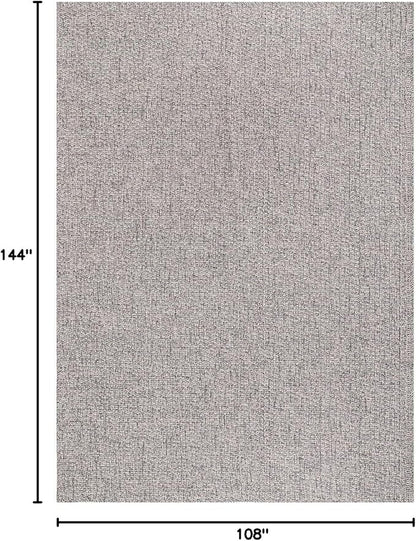 Easy Jute Rug 9x12 Indoor Outdoor Natural Rugs Solid Fiber Rug Woven Area Rug Boho Easy Clean Inside Carpet for Living Room Bedroom Dining Room Hallway or Outdoor Patio Porch (9 X 12 Silver)