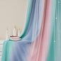 XiDi Curtains for Bedroom Decor, Rainbow Pinkgreen grey34/45