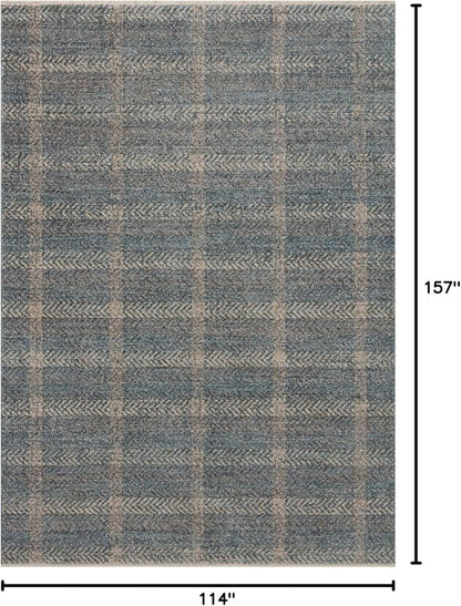 Loloi Angela Rose Ember Collection EMB-03 Blue/Beige 9'-6" x 13'-1" Area Rug