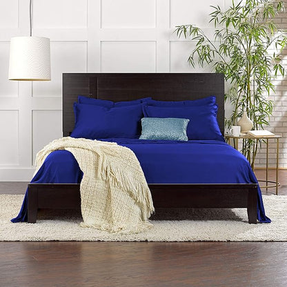 Pure Bamboo Full Sheets, Genuine 100% Organic Viscose Derived from Bamboo Bed Sheet Set, Luxuriously Soft & Cooling, Double Stitching, 2 Year Quality Promise (Full, Cobalt Blue)