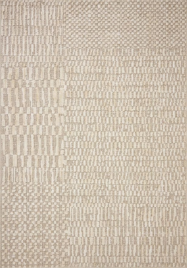 Loloi Amber Lewis Bexley Collection BEX-01 Natural/Birch 2'-7" x 12'-0" Runner Rug Neutral, Textured, Living, Bedroom, Dining, Carpet