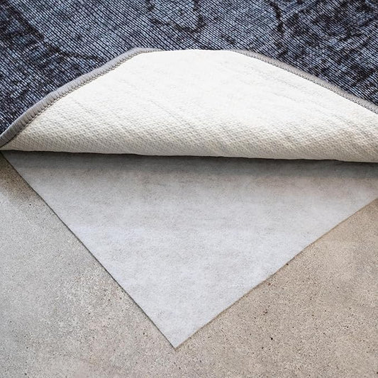 6' x 9' Non-Slip Rug Pad, Reversible Gripper, Non Skid Pads for Hardwood, Vinyl, Tile, Laminate Floors, Keep Area Rugs Secure, Natural Materials Safe for Indoor Flooring, ¼” Thick