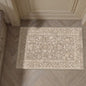 2x3 Deep Brown Entryway Area Rug Machine Washable Door Mat Kitchen Vintage Distressed Non Slip Carpet Indoor Retro Floral Accent Throw Small Rug for Bathroom Office Bedroom Living Dining Room