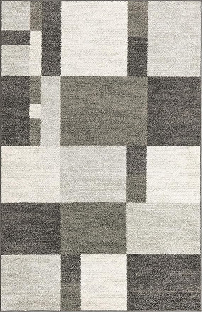Unique Loom Autumn Collection Area Rug - Providence (5' 3" x 8' Rectangle, Gray/ Ivory)