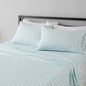 Amazon Basics Lightweight Super Soft Easy Care Comfortable Microfiber 4-Piece Bed Sheet Set with 14-Inch Deep Pockets, Queen, Aqua Fern, Printed