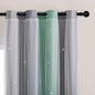 XiDi Curtains for Bedroom Decor, Rainbow Green LightgreyGrey34/54/1