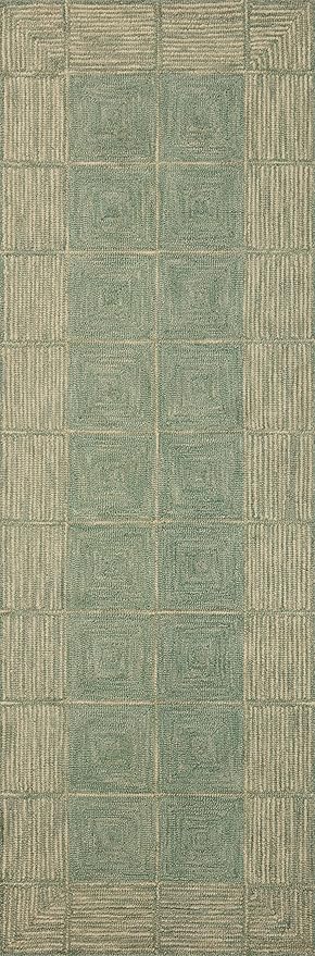 Loloi Chris Loves Julia Francis Collection FRA-02 Green/Natural 2'-6" x 7'-6" Runner Rug