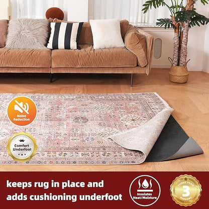 BAGAIL Felt and Natural Rubber Backing Rug Pads 1/8” Thick, 7.5 x 10 Ft Non Slip Rug Gripper Keep Rugs in Place, Under Area Rug Protective Cushioned Pads, Carpet Runners, Hardwood Floors Protection