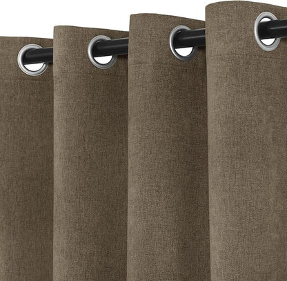 Macochico Full Blackout Curtains 84 Inches Long Insulated Noise Reducing Chenille Curtains for Living Room Bedroom Nursery Auditorium Palm Curtains with Tieback Grommet 72" Wx84 L 1 Panel