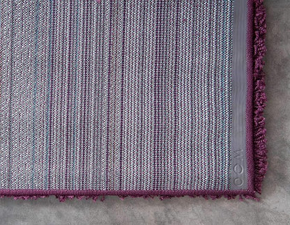 Unique Loom Solid Shag Collection Area Rug (2' 6" x 13' 1" Runner, Eggplant Purple)