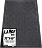 Front Door Mat Indoor Outdoor Entrance, 30" x 48" All-Season Heavy Duty Waterproof Doormat, Non-Slip Absorbent Entryway Mat, Easy to Clean, Low Profile Commercial Floor Mat for Indoor Outdoor