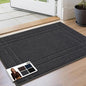 JSEI Entryway Rugs Doormat 20"x32", Non-Slip Dirt Trapper Door Mats Indoor, Washable Absorbent and Stain Resist Welcome Floor Mat for Front Door, Dog Door Mat, Muddy Wet Shoes & Paws, Dark Grey