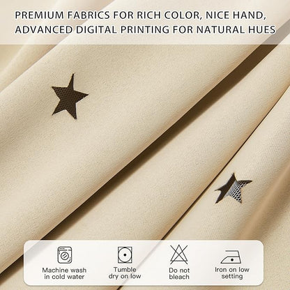 XiDi Curtains for Bedroom Decor Beige52/84/1