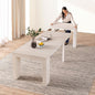 Transformer Table - Solid Wood Extendable Dining Table, Seats 2-12, Extendable Dining Room Table, Space-Saving Furniture, Expandable Dining Furniture (White, Table Only)