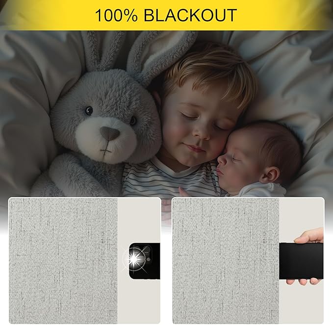 Light Grey Blackout Curtains 84 Inch Length 2 Panels for Dining Room Darkening Curtain for Bedroom Gray Linen Textured Black Out Sunblock Light Blocking Long Drapes for Living Room Patio Door Back Tab