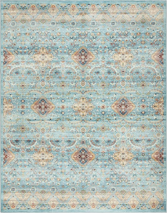 Gertmenian Indoor Boho Accent Rug - 3x5 Small, Non Slip, Super Strong, Ideal for High Traffic Areas in Bedroom, Living Room, Kitchen - Tanis, Sage, 28500