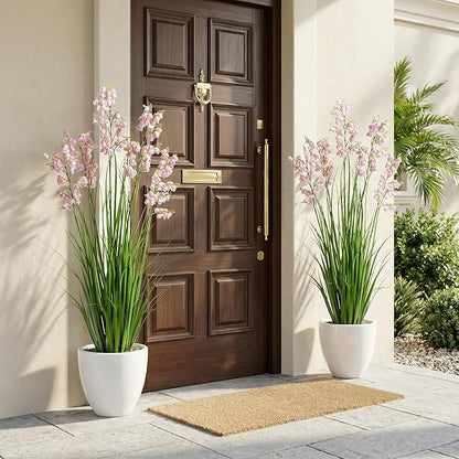 Green Onions Home Decor Fake Plants Lily of The Valley Snake Plant Home DéCor Accents Artificial Grass Room Decor Artificial Plants Indoor Artificial Grass 47" 2PCS（Pink）