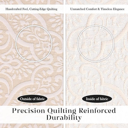 Superior 3 Piece Bedspread Set, Home Bed Decor, Decorative Bed Spread, 2 Pillow Shams, Medium Weight Blanket, Floral Matelasse Coverlet, Bedding Essentials, Enzy Collection, California King, Ivory