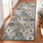 Lahome Moroccan Trellis Kitchen Runner Rug, 2x5 Washable Runners for Hallways Non Slip Soft Hallways Rug Ultra-Thin Vintage Long Carpet for Bedroom Bathroom, Grey