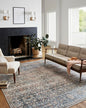 Loloi Chris Loves Julia Jules Collection JUL-06 Denim/Spice 2'-0'' x 5'-0'', .13" Pile Height, Accent Rug
