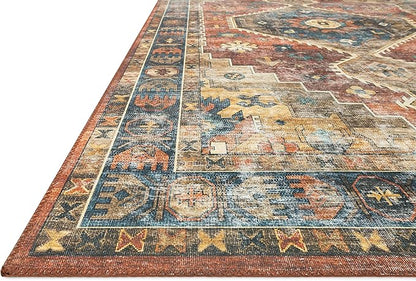 Loloi Skye Collection SKY-11 Rust/Blue 2'-6" x 12'-0" Runner Rug