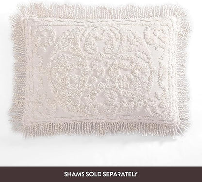 Beatrice Home Fashions Medallion Chenille Bedspread, Full, Blush