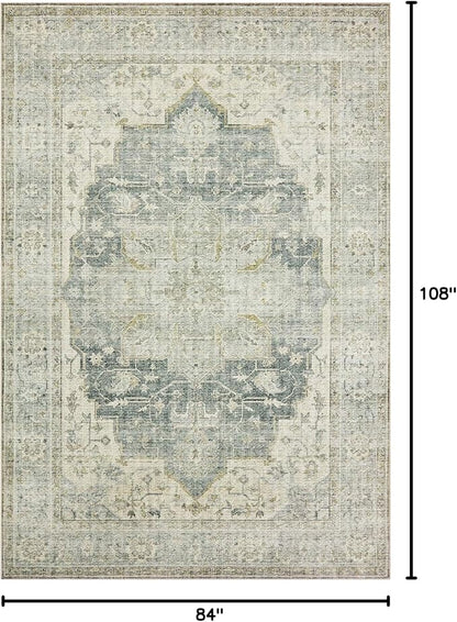 Loloi Skye Collection SKY-12 Charcoal/Dove 7' x 9' Oval Area Rug