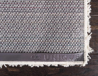 Unique Loom Solid Shag Collection Area Rug (2' 6" x 16' 5" Runner, Pure Ivory)