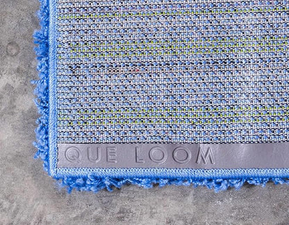 Unique Loom Solid Shag Collection Area Rug (2' 2" x 3' 1" Rectangle, Periwinkle Blue)